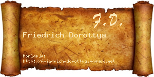 Friedrich Dorottya névjegykártya