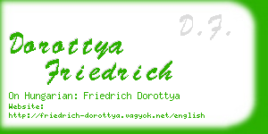 dorottya friedrich business card